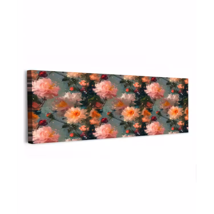 Canvas schilderij - Dahlia - Bloemen - Patroon — 1