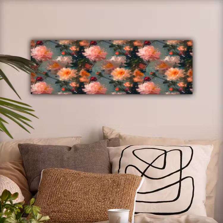 Canvas schilderij - Dahlia - Bloemen - Patroon — 2