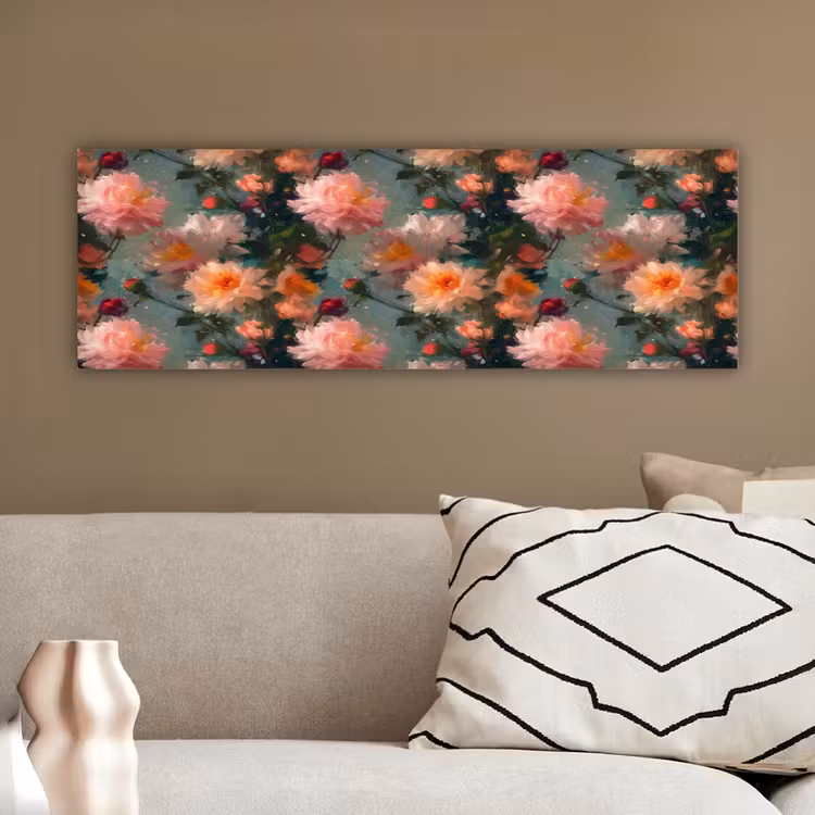Canvas schilderij - Dahlia - Bloemen - Patroon — 3