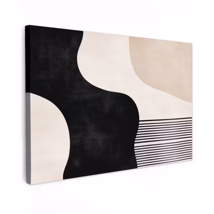 Canvas schilderij - Abstract - Japandi - Beige - Modern — 1