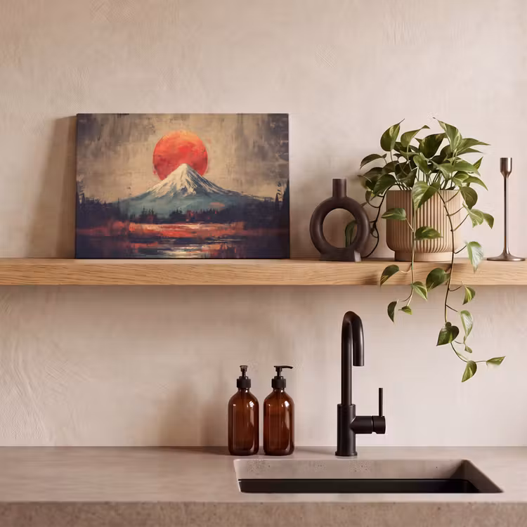 Canvas schilderij - Bergtop - Sneeuw - Zon — 3