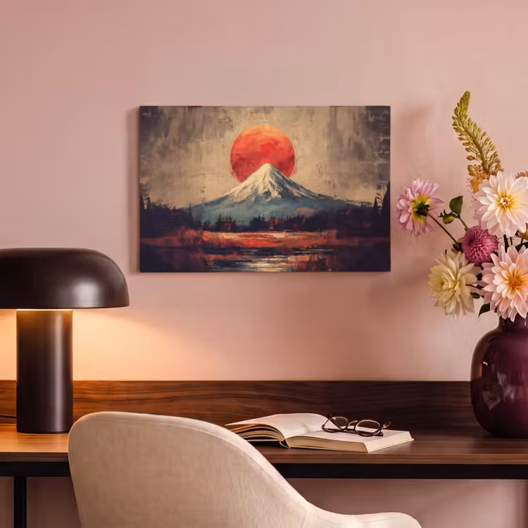 Canvas schilderij - Bergtop - Sneeuw - Zon — 4