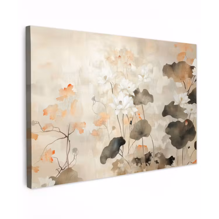 Canvas schilderij - Bloemen - Japandi - Wabi sabi — 1