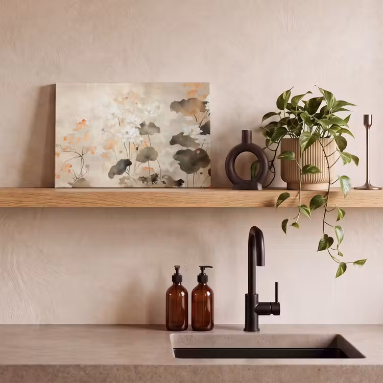 Canvas schilderij - Bloemen - Japandi - Wabi sabi — 3