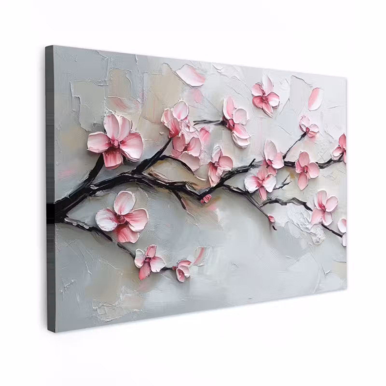 Canvas schilderij - Bloesem - Kunstzinnig - Roze - Sakura — 1