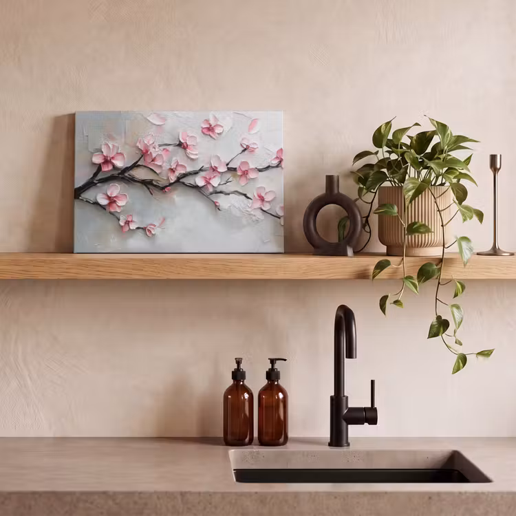 Canvas schilderij - Bloesem - Kunstzinnig - Roze - Sakura — 3