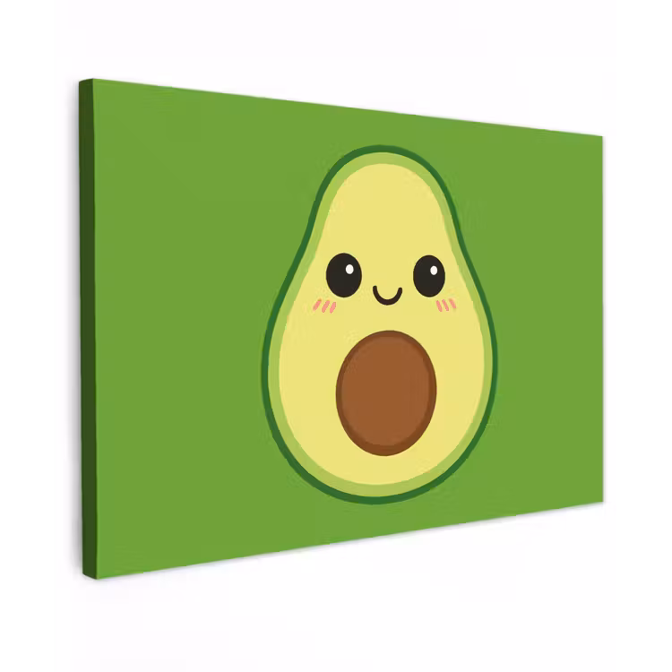 Canvas schilderij - Avocado - Groen - Speels — 1