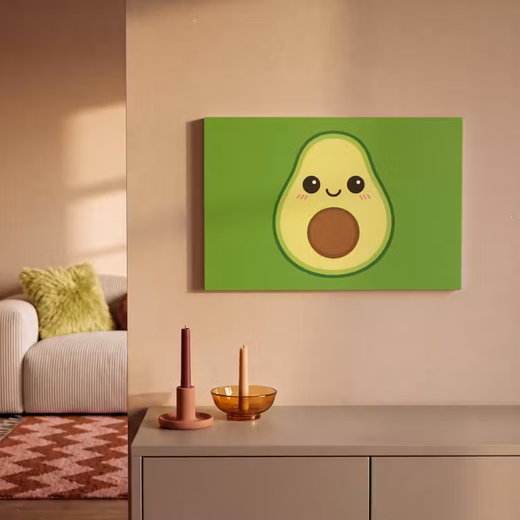 Canvas schilderij - Avocado - Groen - Speels — 2