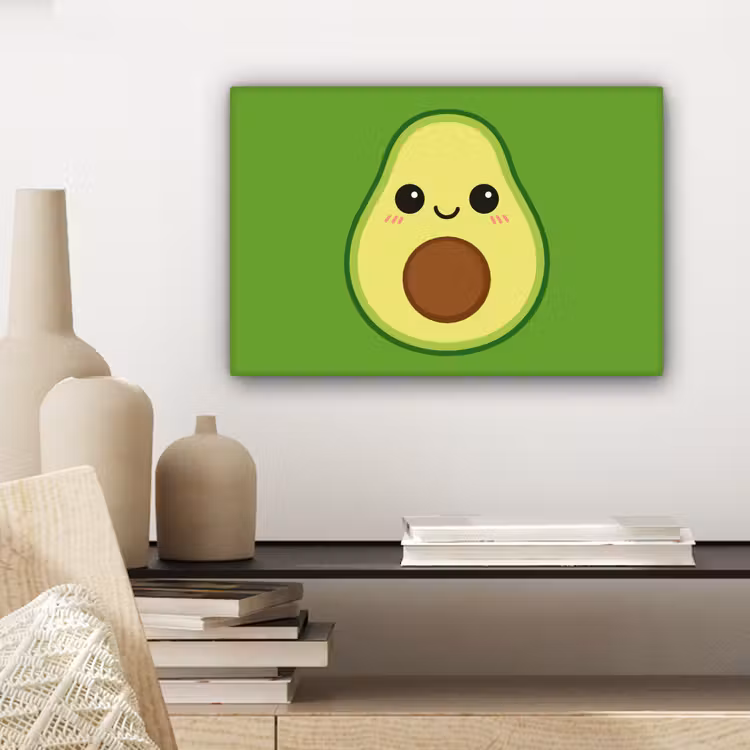 Canvas schilderij - Avocado - Groen - Speels — 5