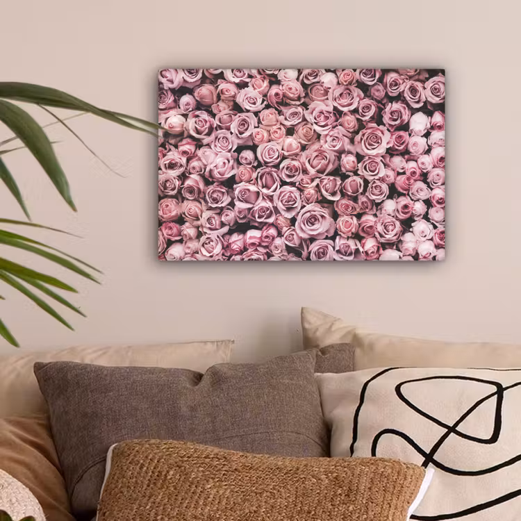 Canvas schilderij - Bloemen - Rozen - Natuur - Roze - Botanisch — 2