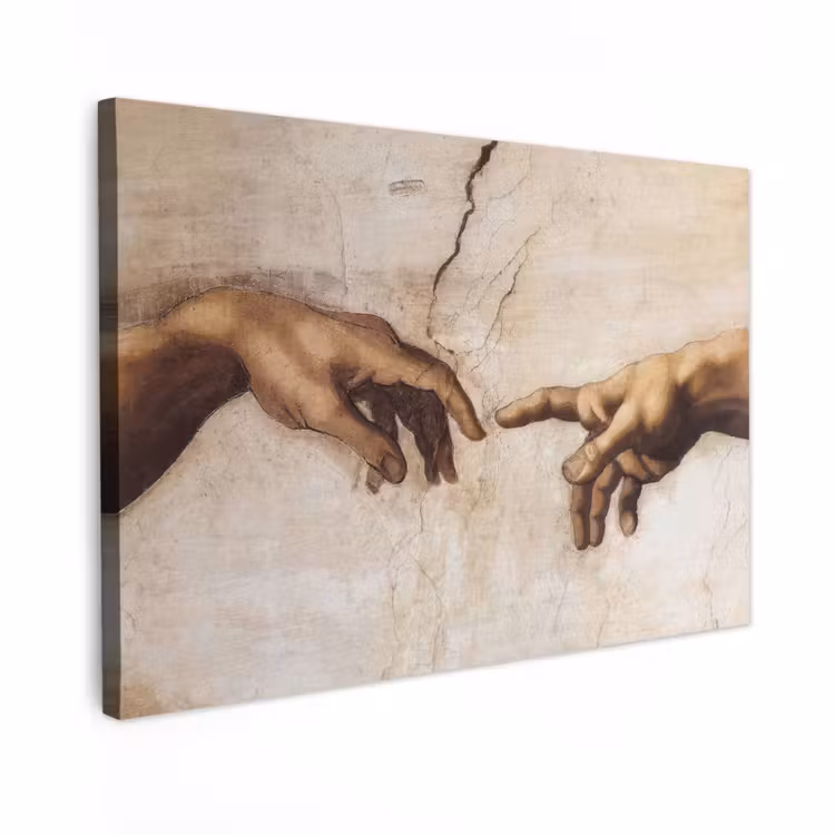 Canvas schilderij - Adam - Michelangelo - Schilderij - Creation of Adam — 1