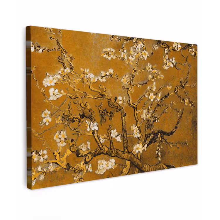 Canvas schilderij - Amandelbloesem - Kunst - Van Gogh - Goud — 1