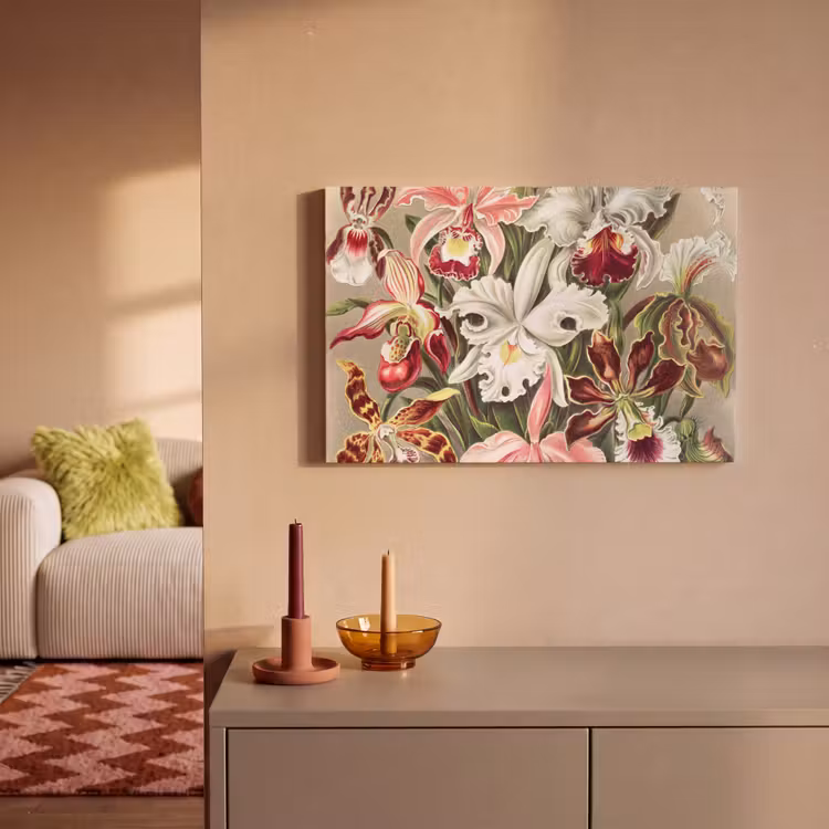 Canvas schilderij - Bloemen - Ernst Haeckel - Vintage - Orchidee — 2
