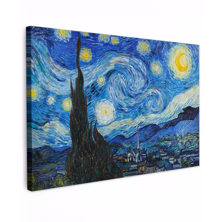 Canvas schilderij - De sterrennacht - Vincent van Gogh — 1