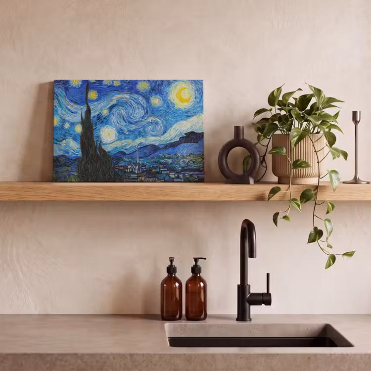 Canvas schilderij - De sterrennacht - Vincent van Gogh — 3
