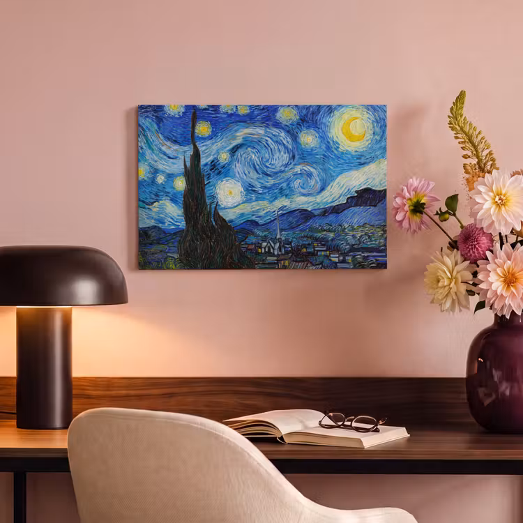 Canvas schilderij - De sterrennacht - Vincent van Gogh — 4