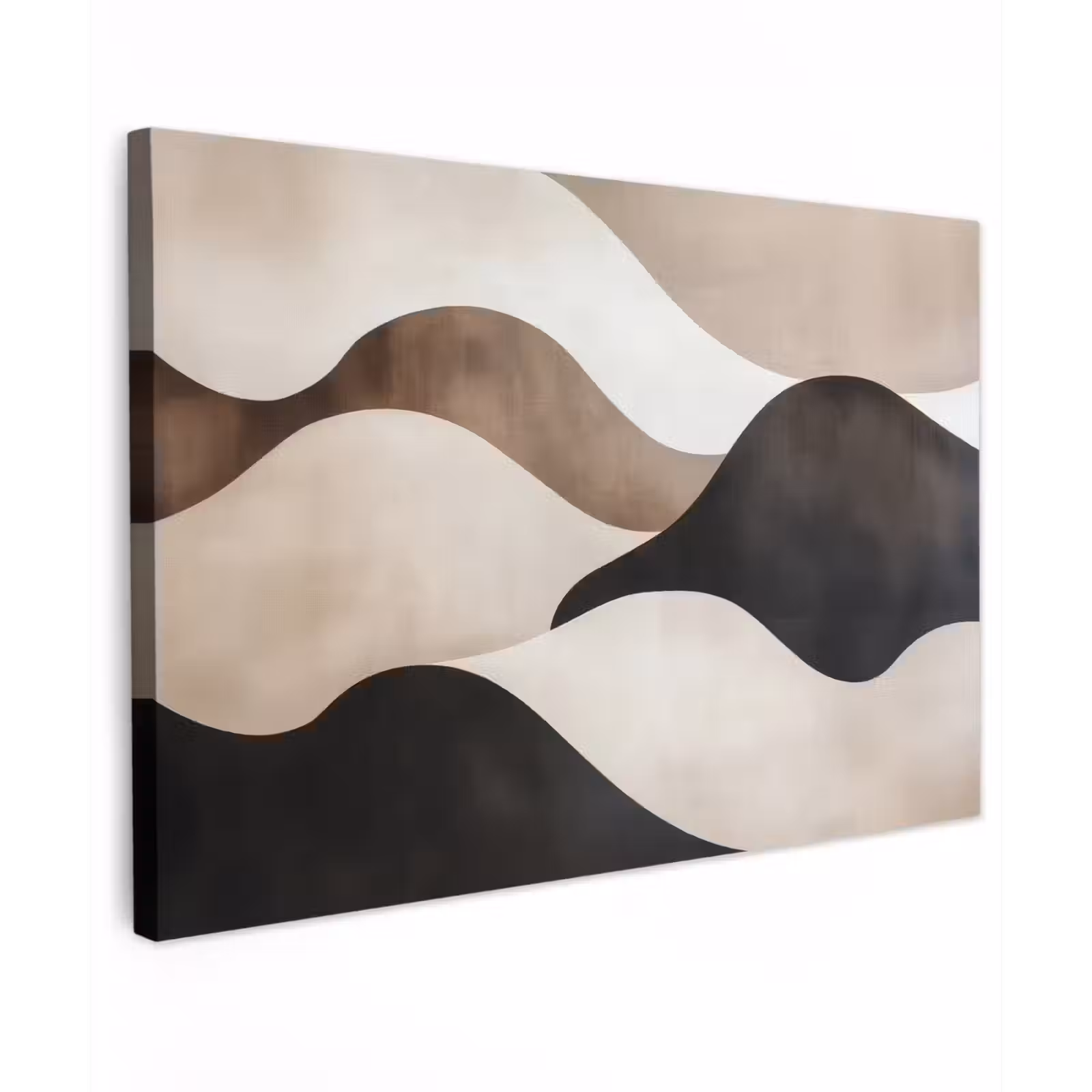 Canvas schilderij - Golven - Abstract - Beige — 1