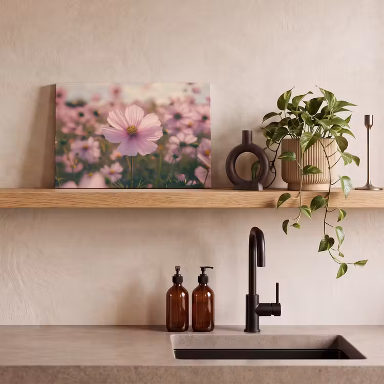 Canvas schilderij - Bloemen - Paars - Wazig — 3