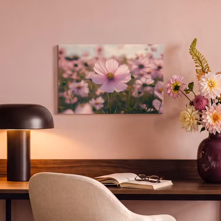 Canvas schilderij - Bloemen - Paars - Wazig — 4
