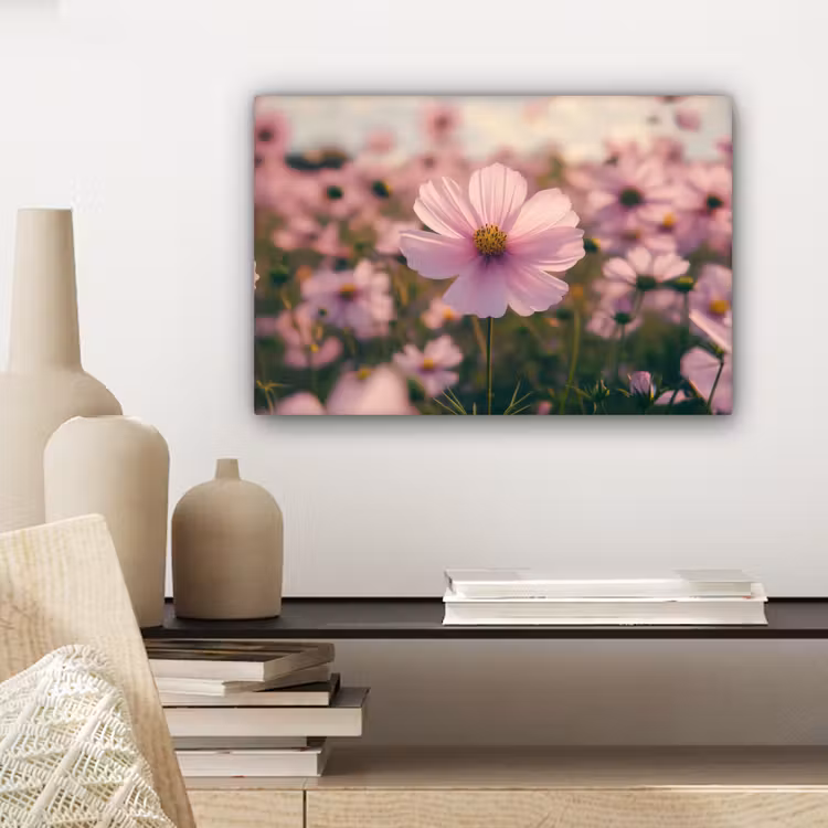 Canvas schilderij - Bloemen - Paars - Wazig — 5