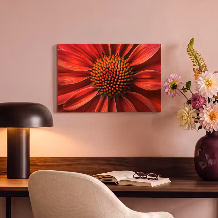 Canvas schilderij - Close up - Bloem- Rood — 4