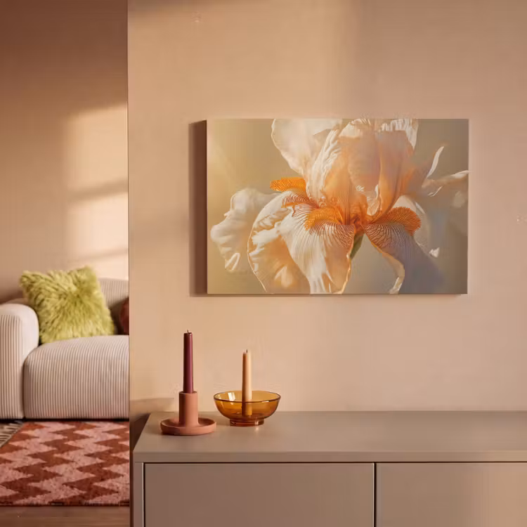 Canvas schilderij - Close up - Oranje - Iris — 2