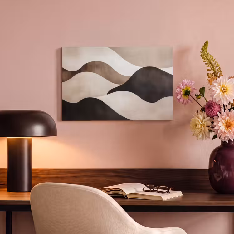 Canvas schilderij - Golven - Abstract - Beige — 4