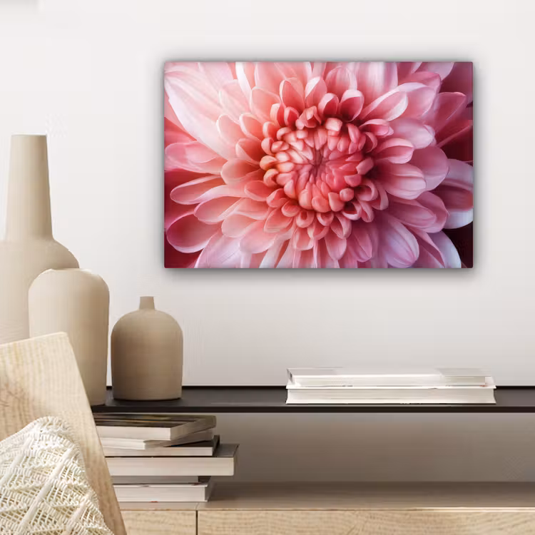 Canvas schilderij - Dahlia - Bloem - Close up - Roze — 5
