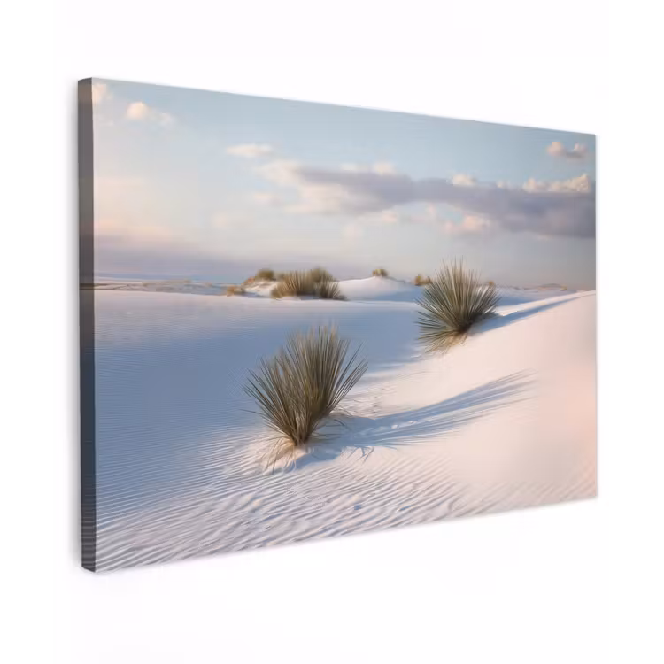Canvas schilderij - Duinen - Gras - Wolken - Beige — 1