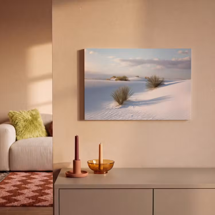 Canvas schilderij - Duinen - Gras - Wolken - Beige — 2