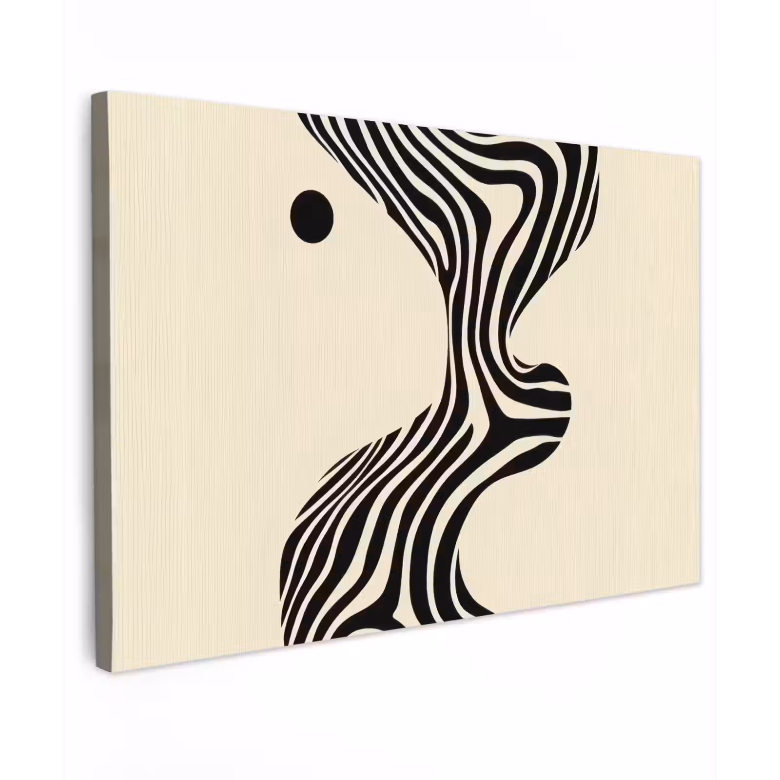 Canvas schilderij - Beige - Lijnen - Golvend - Abstract — 1