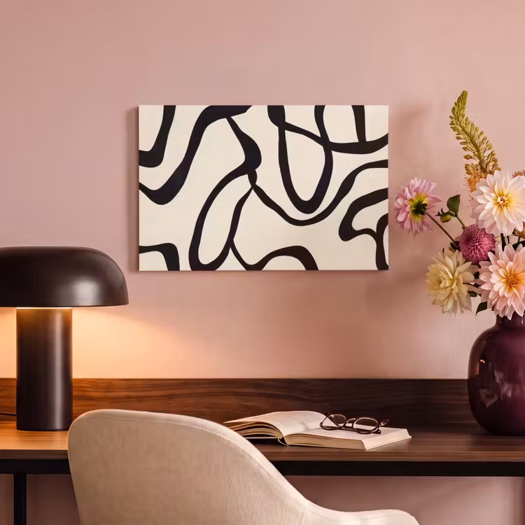 Canvas schilderij - Abstract - Lijnen - Modern - Beige — 4