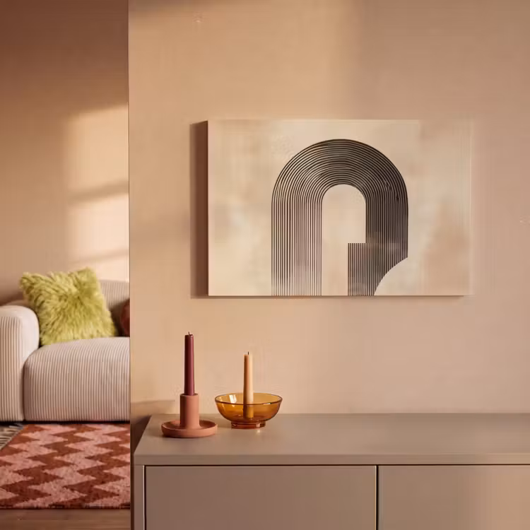 Canvas schilderij - Boog - Strepen - Minimalistisch - Zwart — 2