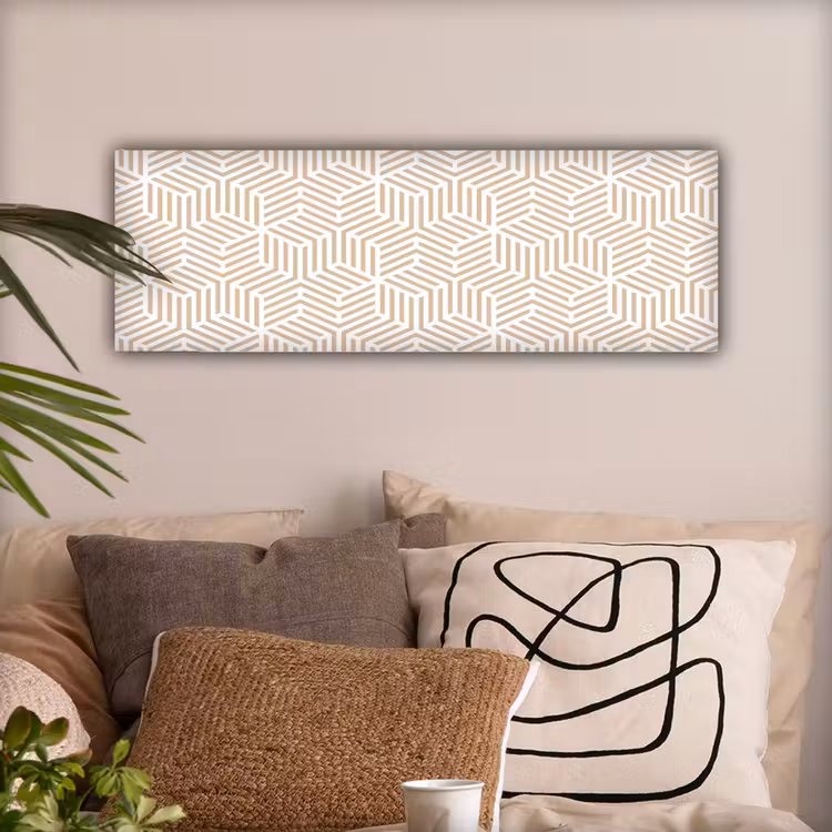 Canvas schilderij - Beige - Geometrie - Patronen - Abstract — 2
