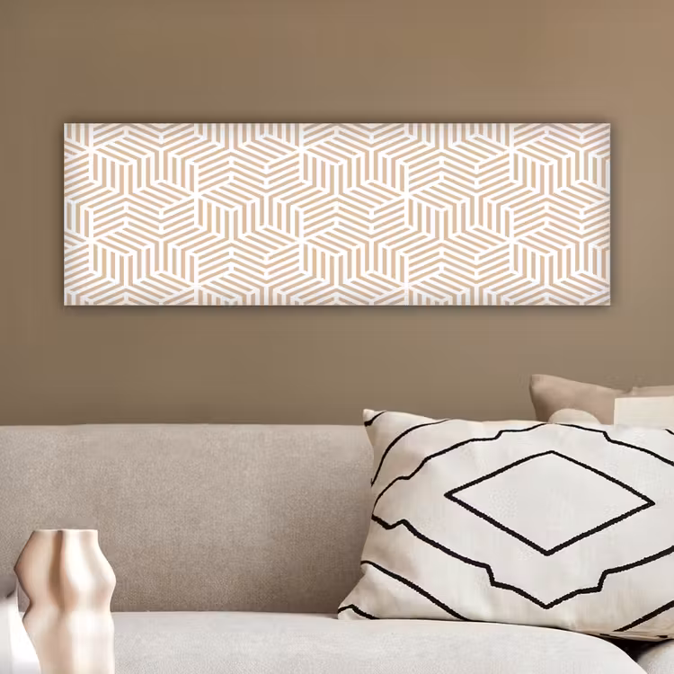 Canvas schilderij - Beige - Geometrie - Patronen - Abstract — 3