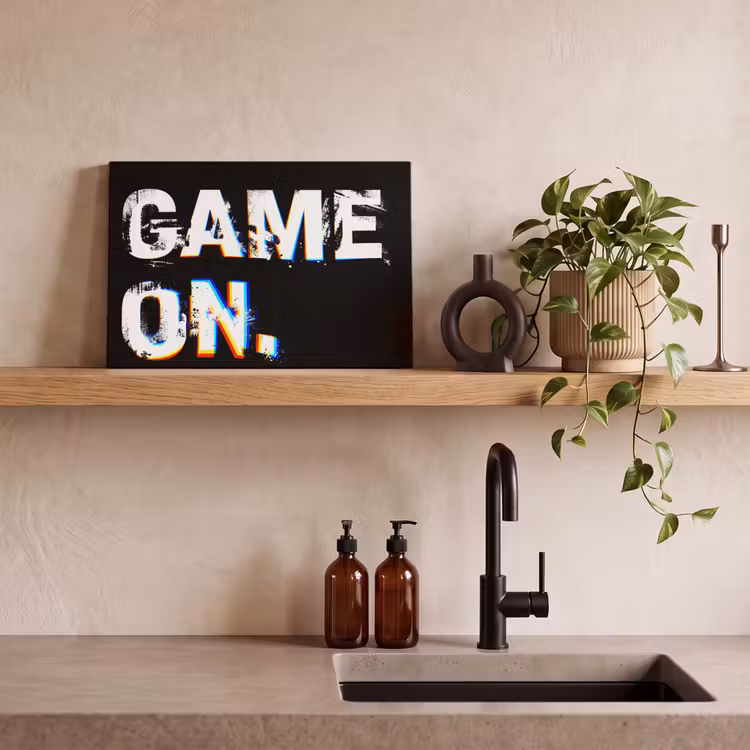 Canvas schilderij - Gaming - Game - Spreuken - Quotes - Game on — 3