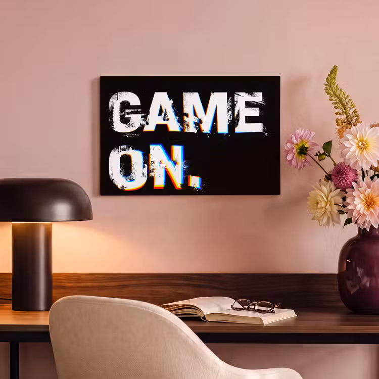 Canvas schilderij - Gaming - Game - Spreuken - Quotes - Game on — 4
