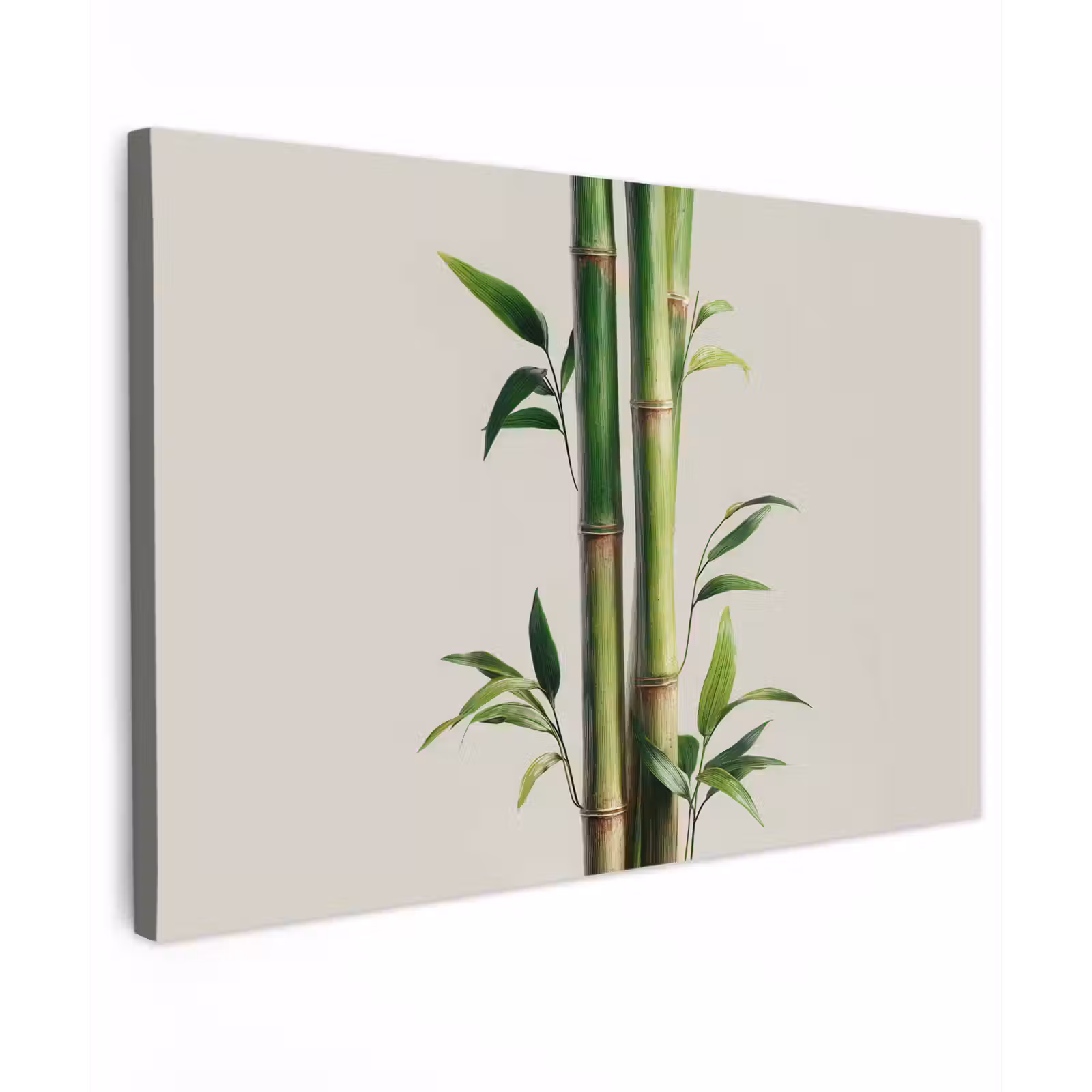 Canvas schilderij - Bamboestengels - Sierlijk - Groen — 1