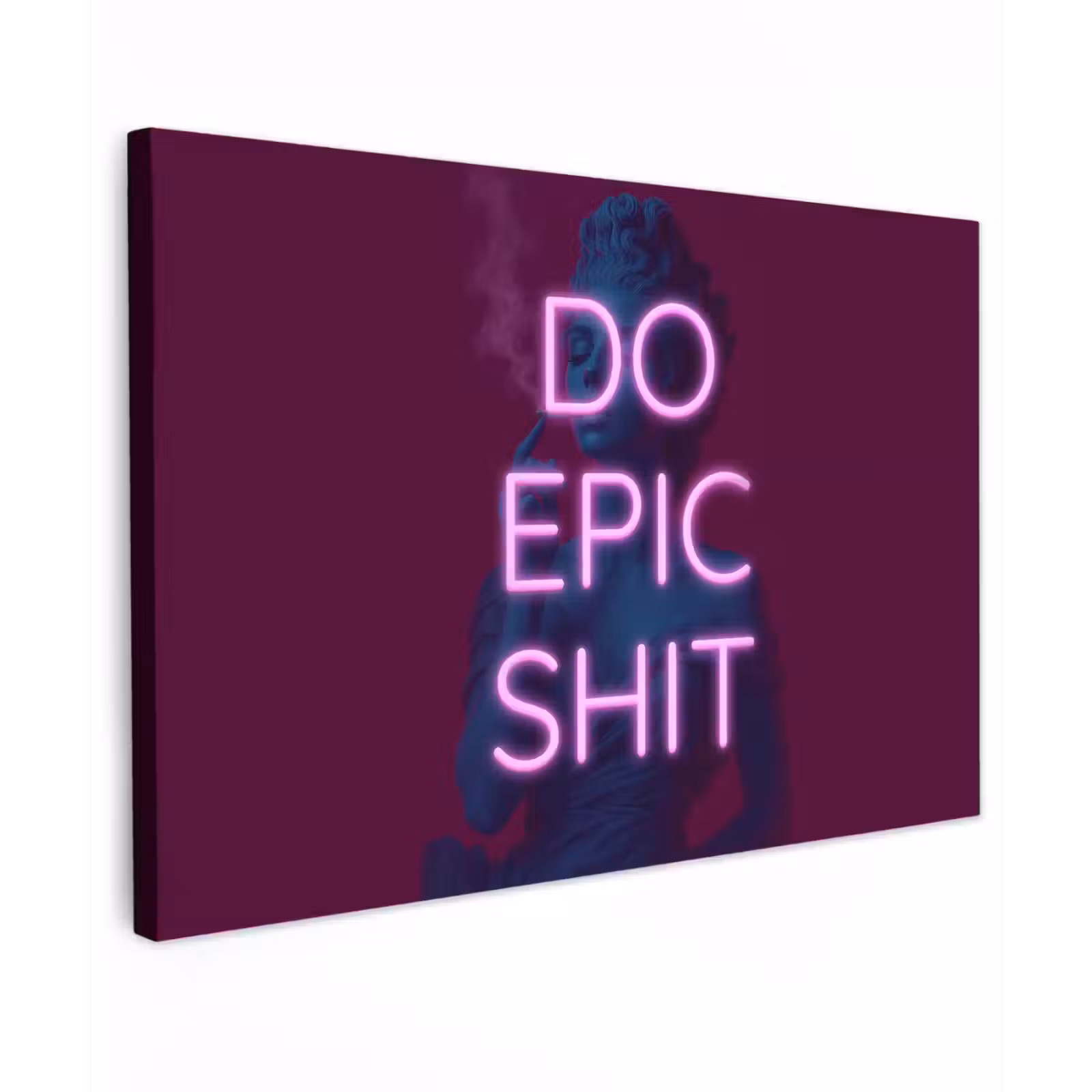 Canvas schilderij - Buste - Neon - LED - Letters — 1