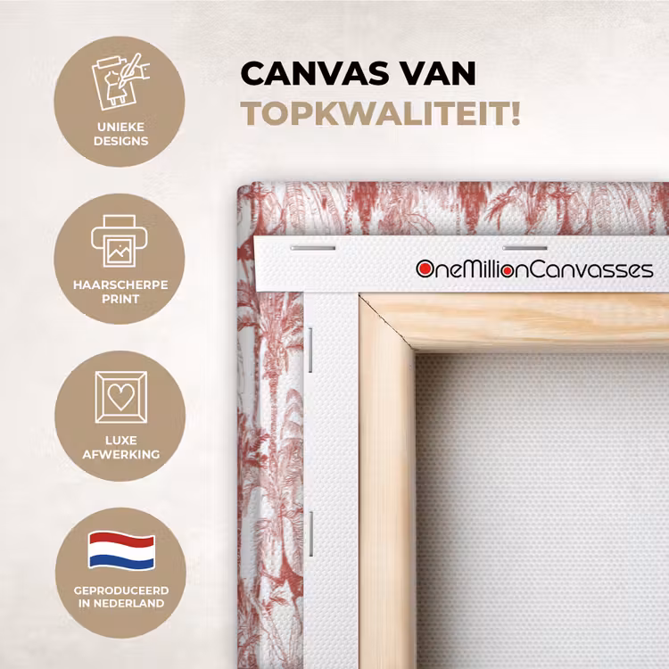 Canvas schilderij - Aap - Oerwoud - Rood — 1