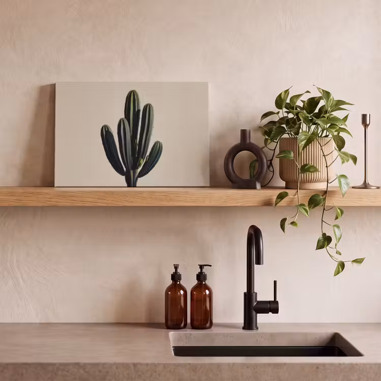 Canvas schilderij - Cactus - Subtiel - Groen — 3