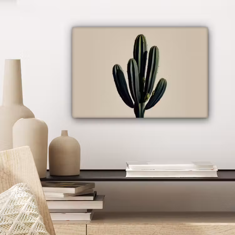 Canvas schilderij - Cactus - Subtiel - Groen — 5