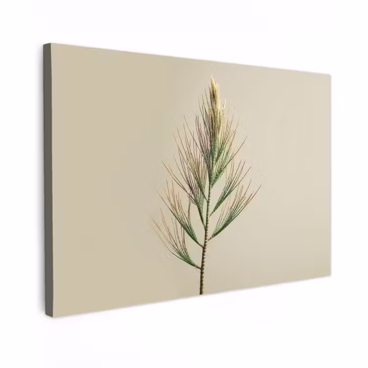 Canvas schilderij - Dennentak - Naaldvormige bladeren - Lichtgroen — 1
