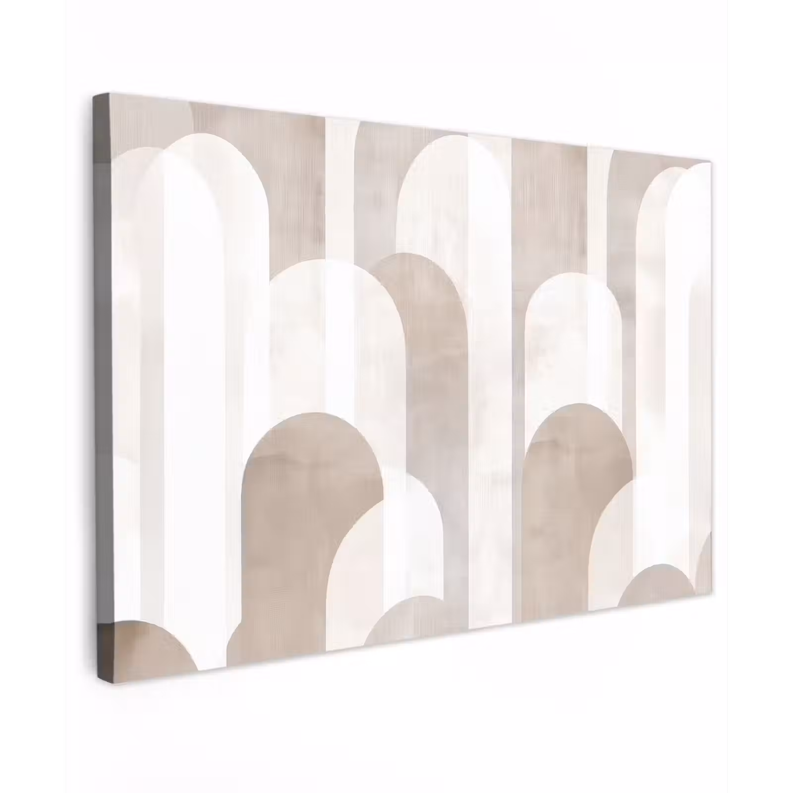 Canvas schilderij - Abstracte bogen - Modern - Beige — 1