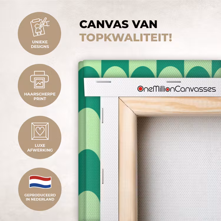 Canvas schilderij - Bogen - Groen - Gestapeld — 1