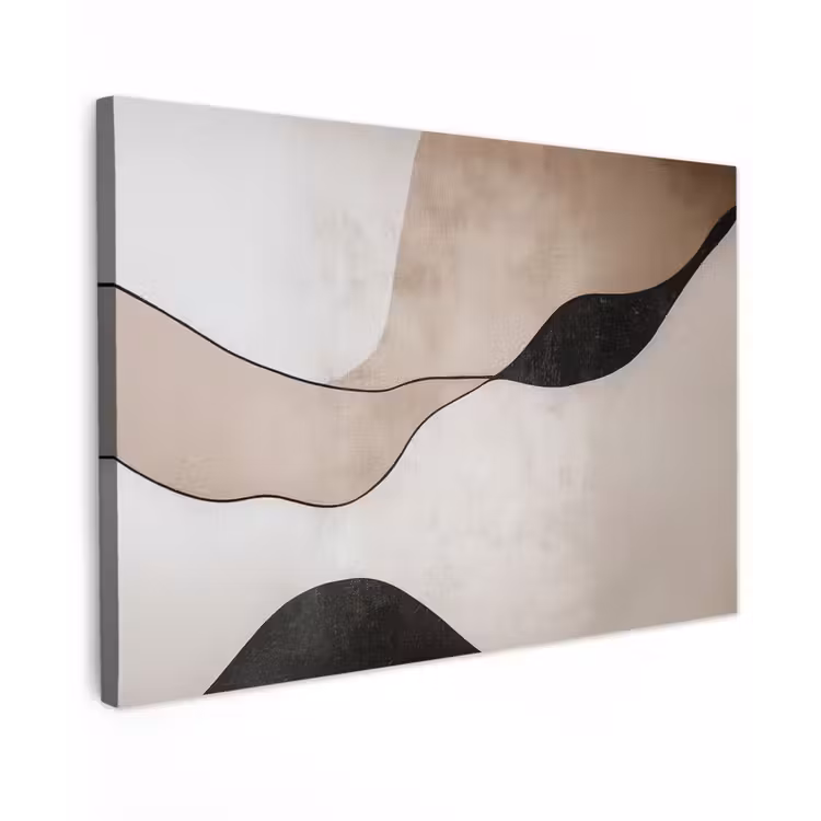 Canvas schilderij - Contourlijnen - Abstracte landschap — 1
