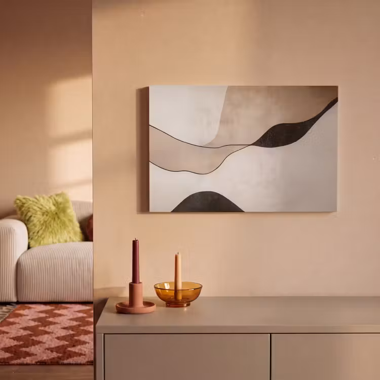 Canvas schilderij - Contourlijnen - Abstracte landschap — 2