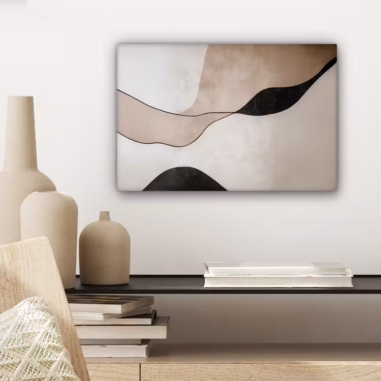 Canvas schilderij - Contourlijnen - Abstracte landschap — 5