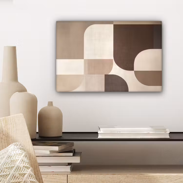 Canvas schilderij - Geometrisch - Geweven structuur - Modern — 5