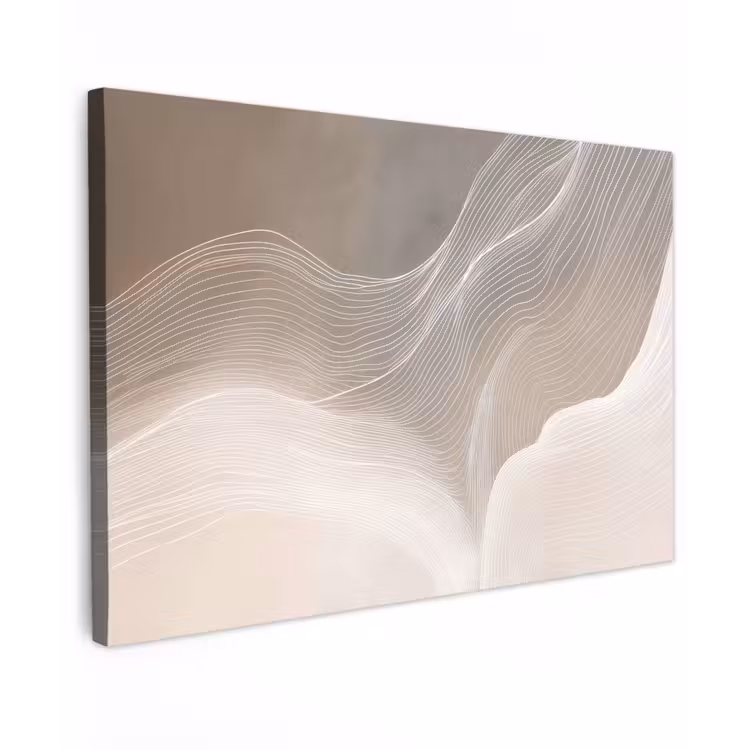 Canvas schilderij - Golvende lijnen - Luchtstromen - Harmonieus — 1